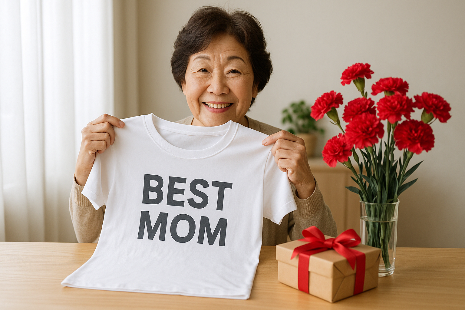 季節イベントを活用した贈り物の選び方：母の日に語録Tシャツを贈るアイデア