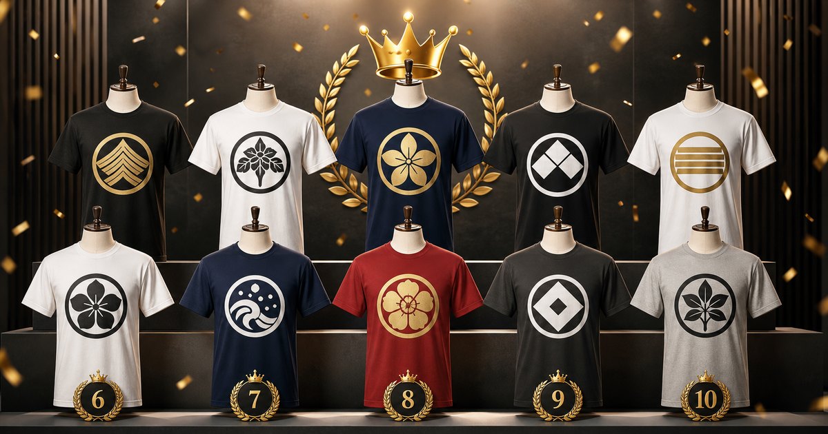 苗字モチーフのTシャツを並べた人気ランキング
